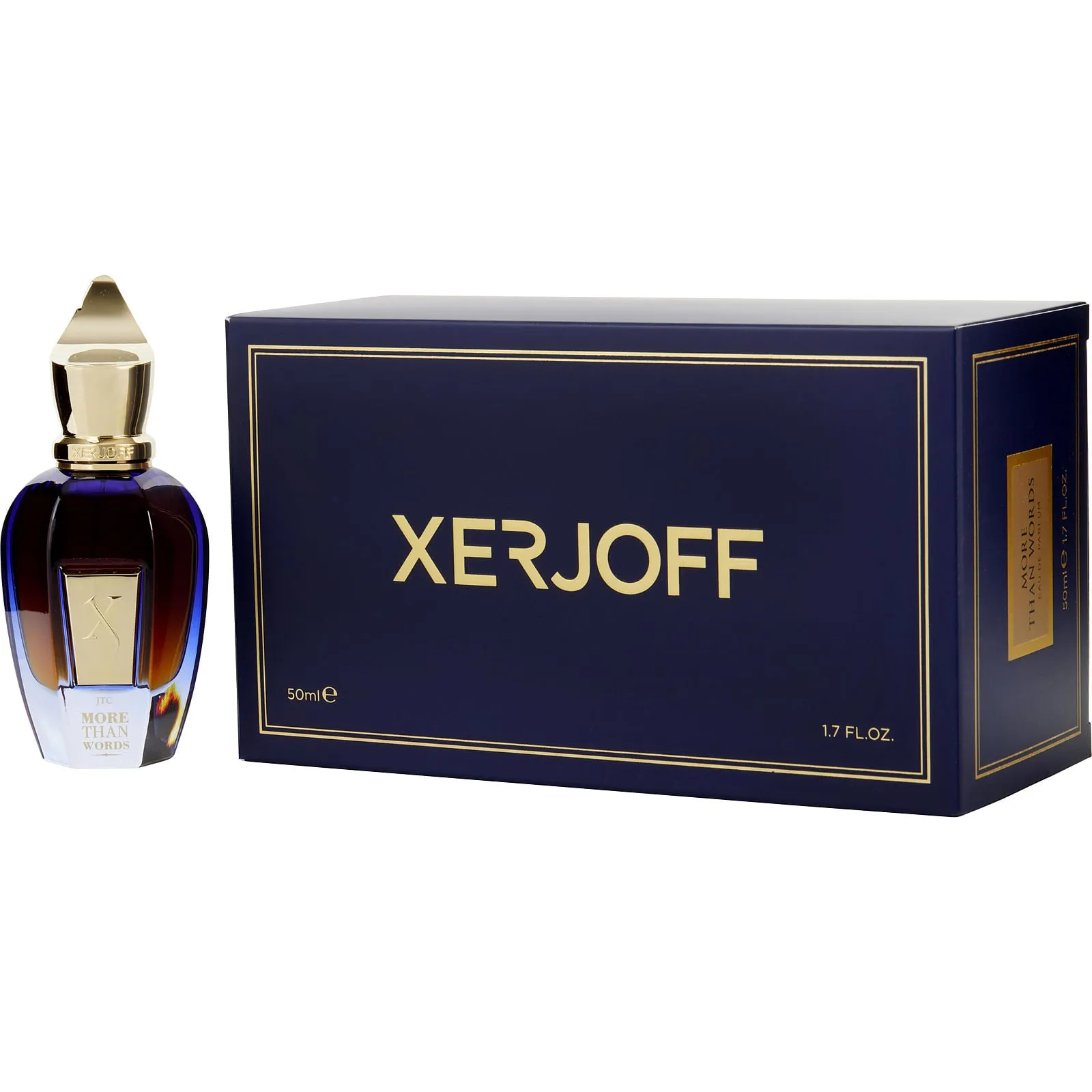 Xerjoff More Than Words navy bottle with navy box