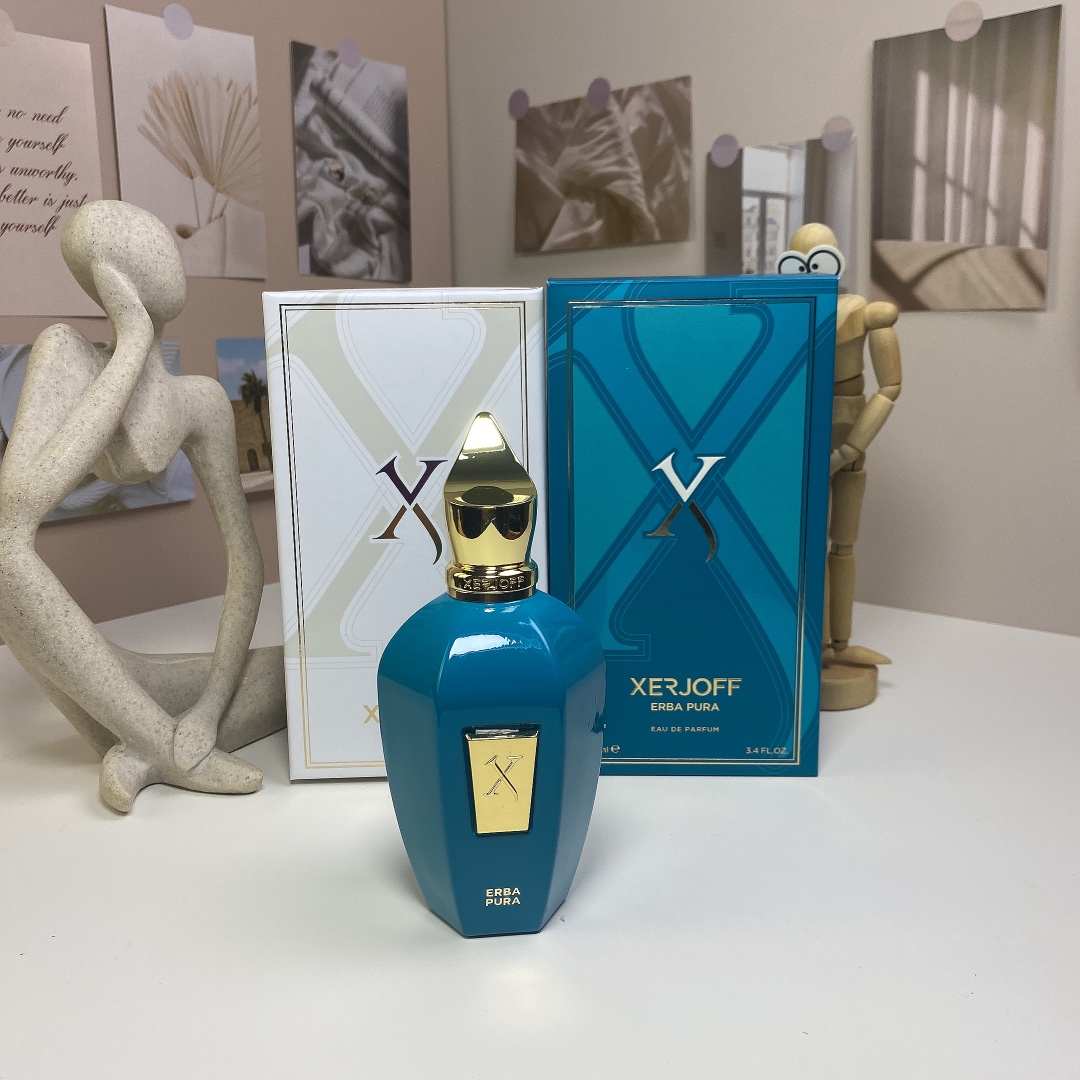 Xerjoff Erba Pura EDP 100ml bottle and box on table