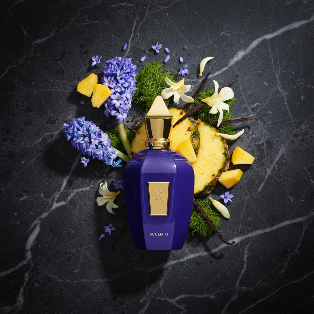 Xerjoff Accento - Flat Lay editorial