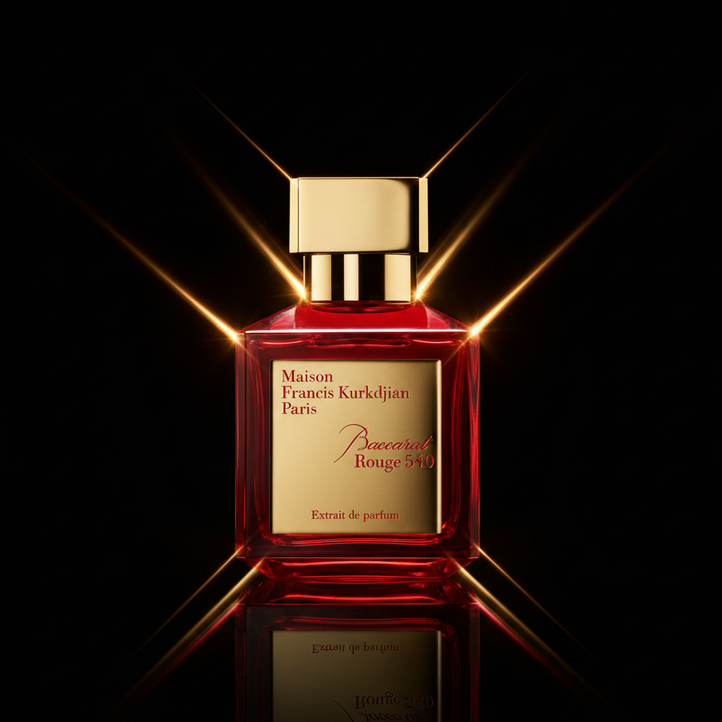 Baccarat Rouge 540 - Black Gold background